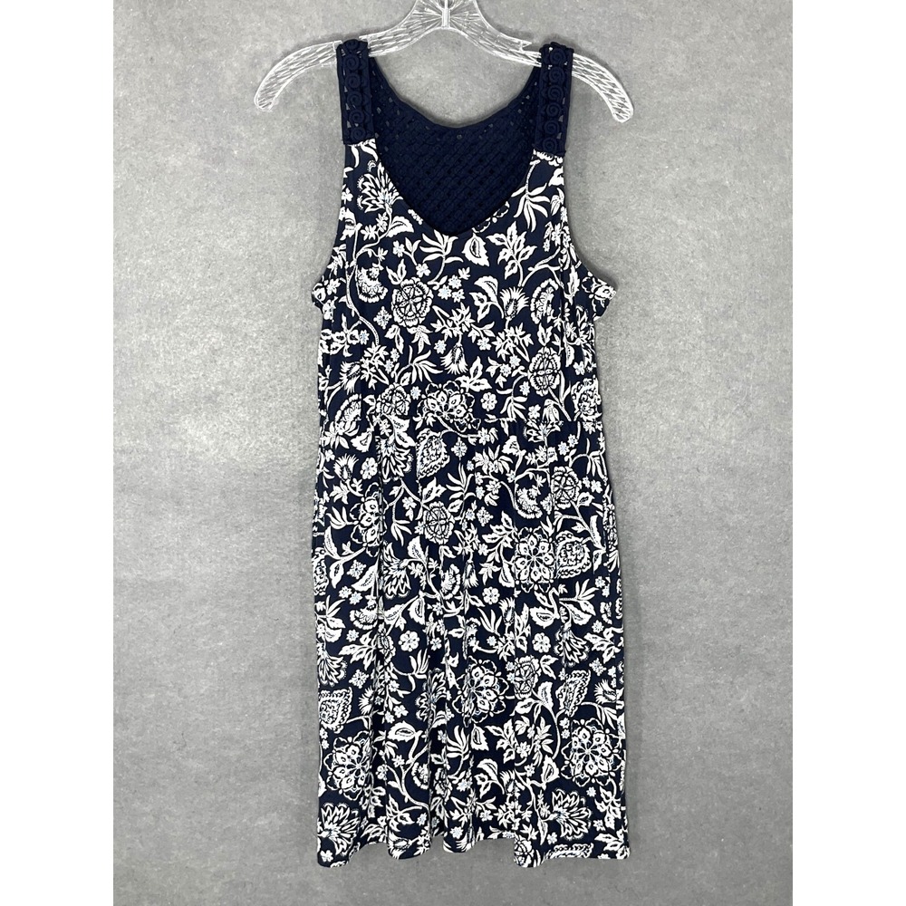 Cato Dress M‎ Floral Garden Sundress Crochet Back Flowy Coastal Beach Travel